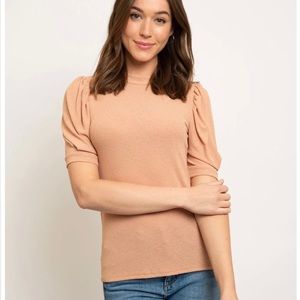 🔥NWT Last 1️⃣🔥LIGHT WEIGHT RIB MOCKNECK PUFFED ELBOW